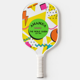 90er-Formen, Retro Personalisiert Pickleball Schläger
