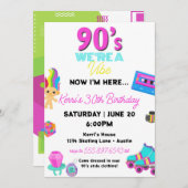 90er Geburtstagsparty Einladung Retro 30. Geburtst (Vorne/Hinten)