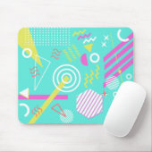 90er geometrisches Muster Mousepad (Mit Mouse)
