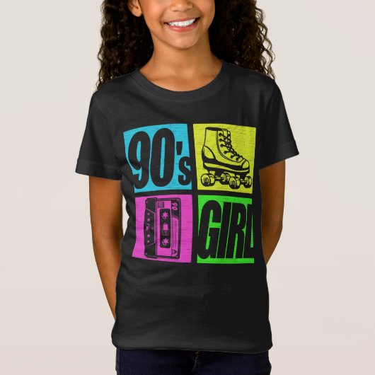 90er Girl 1990er Fashion 90 Theme Party 90er T-Shirt (Vorderseite)