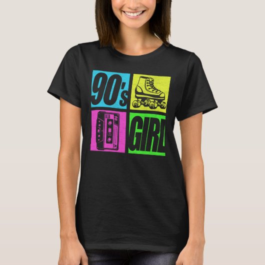 90er Girl 1990er Fashion 90 Theme Party 90er T-Shirt (Vorderseite)
