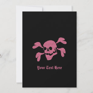 90er Goth Rockabilly Totenkopf und Kreuzbein Punk  Einladung