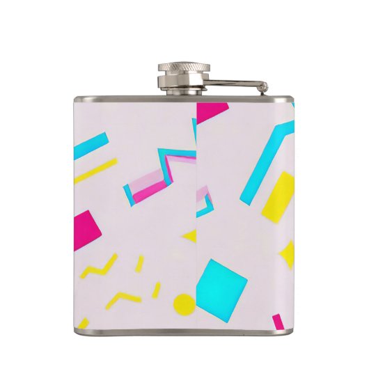 90er Hand Drawn Doodle Flachmann (Rückseite)