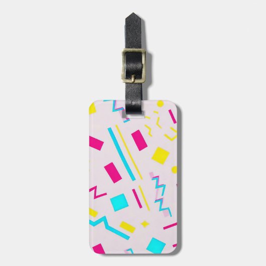 90er Hand Drawn Doodle Gepäckanhänger (Vorderseite vertikal)