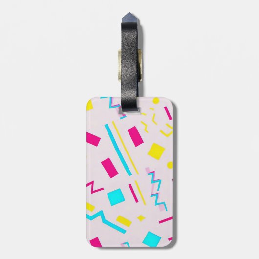 90er Hand Drawn Doodle Gepäckanhänger (Rückseite vertikal)