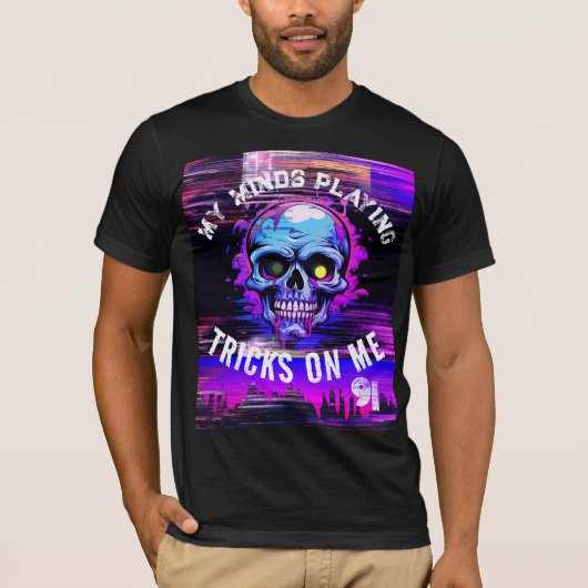 90ER HIP HOP MEINE MINDS SPIELEN TRICKS SKULL GRAP T-Shirt (Vorderseite)