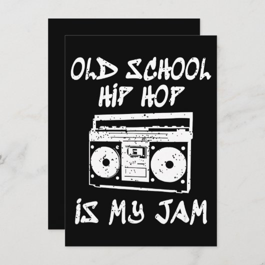 90er Hip Hop Old School Boombox Music Lover Einladung (Vorne/Hinten)