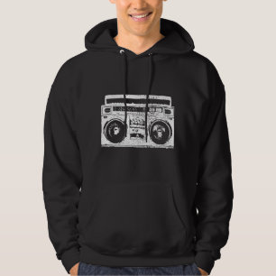 90er Hip Hop Radio Ghettoblaster Vintage Hoodie