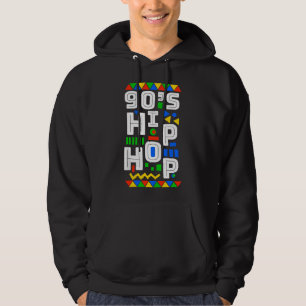 90er Hip Hop Vibes Retro-Muster Hoodie