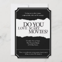 90er Horror Film Halloween-Party Einladung