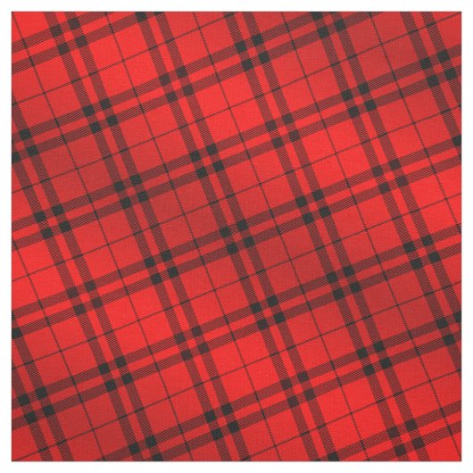 90er Inspiriert Kariertes Muster Grunge Red Black  Stoff (Muster)