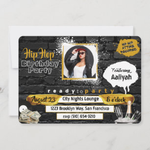 90er Jahre Alte Schule Hip Hop Geburtstags-Foto Dankeskarte