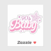 90er Jahre Baby Custom-Cut Vinyl Aufkleber (Blatt)