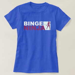 90er Jahre Binge Watching Weibliche Ninja Lila & A T-Shirt