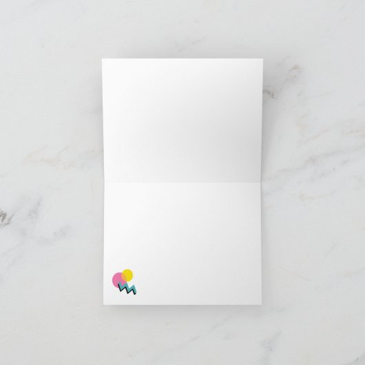 90er-Jahre Dankeschön, dass die Karte eingeklappt (Innenseite)