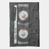 90er-Jahre Emo-Kassettenband Black Mix Tape Geschirrtuch (Vertikal)