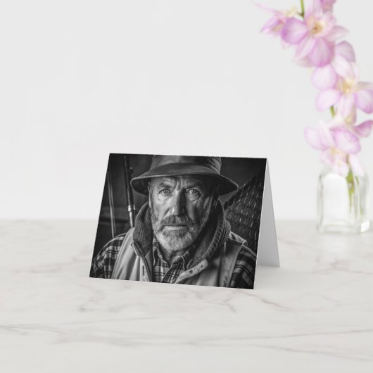 90er Jahre Fishing-Foto-Karte Karte (Orchidee)