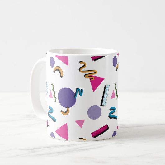 90er Jahre Formen Kaffee Tasse (Vorderseite Links)