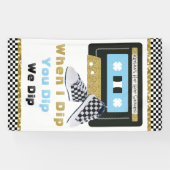 90er Jahre Hip Hop BOY Baby Shower| Blue & Gold Banner (Horizontal)