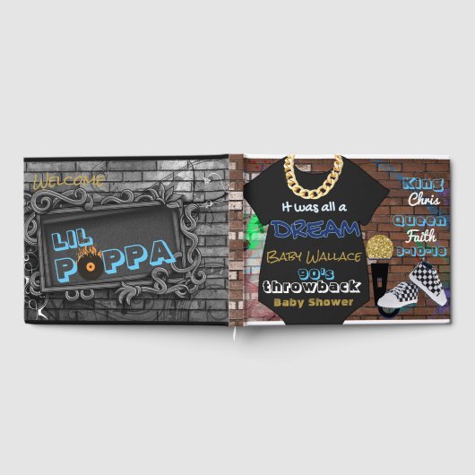 90er Jahre Hip Hop BOY Baby Shower Custom Gästebuc Gästebuch (Voll)