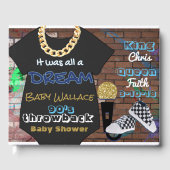 90er Jahre Hip Hop BOY Baby Shower Custom Gästebuc Gästebuch (Vorderseite)