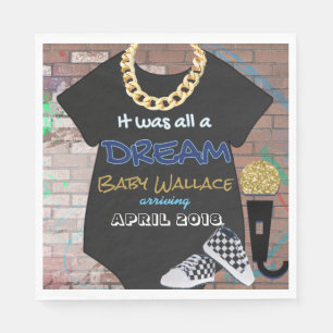 90er Jahre Hip Hop Urban Baby Shower {Boy} Napkins Serviette