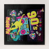 90er Jahre Hip Hop Vibes Retro machte mich Puzzle (Horizontal)