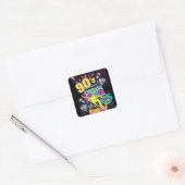 90er Jahre Hip Hop Vibes Retro machte mich Quadratischer Aufkleber (Umschlag)