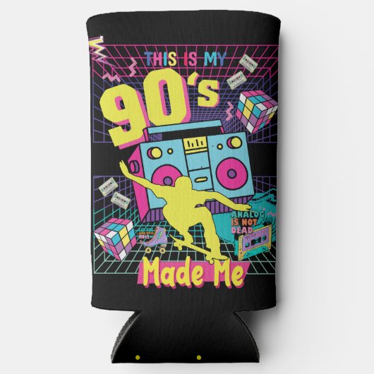 90er Jahre Hip Hop Vibes Retro machte mich Selters Dosenkühler (Vorderseite)