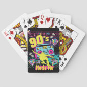 90er Jahre Hip Hop Vibes Retro machte mich Spielkarten (Rückseite)