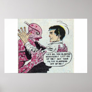 90er Jahre Horror Comicen im goldenen Zeitalter Poster