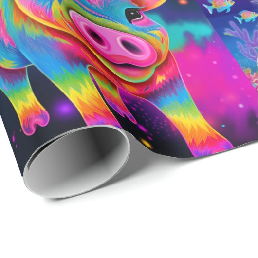 90er Jahre Inspiriertes Wrapping Paper Geschenkpapier (Rolleneckpunkt)