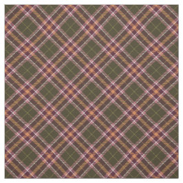 90er Jahre Karierter Fall Muster Grün braun Natur Stoff