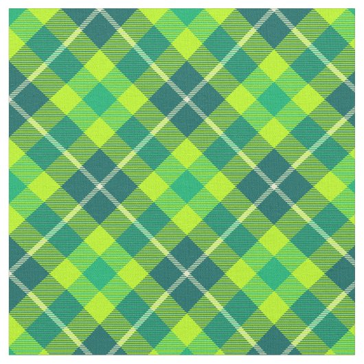 90er Jahre Kariertes, helles, grünes Unisex-Muster Stoff (Nahaufnahme)