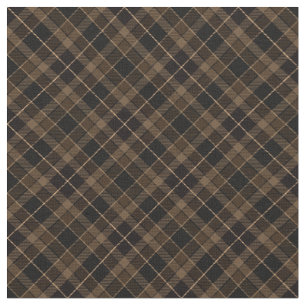 90er Jahre Kariertes Muster Brown Grunge Earthy Da Stoff