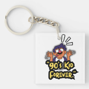 90er Jahre Kid Forever - Nostalgie Cartoon Edition Schlüsselanhänger