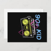 90er Jahre Kid Retro ästhetischer Kassette-Player Postkarte (Vorne/Hinten)