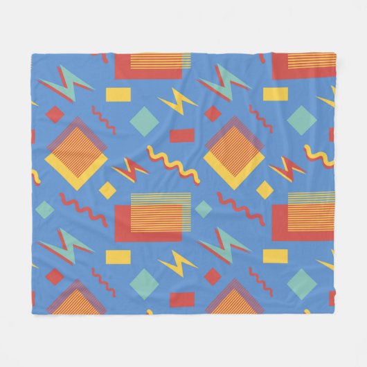 90er Jahre nahtloses Muster. Hintergrund für Memph Fleecedecke (Vorderseite (Horizontal))