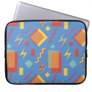 90er Jahre nahtloses Muster. Hintergrund für Memph Laptopschutzhülle
