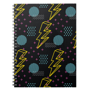 90er Jahre nahtloses Muster Notizblock