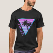 90er Jahre Palm Tree Japanischer Otaku Ästhetik Va T-Shirt (Vorderseite)