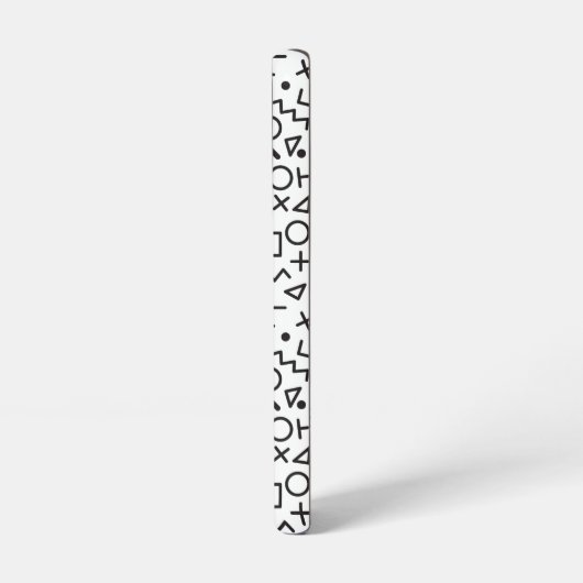 90er Jahre Schwarz-Weiß-Formen-Muster Samsung Galaxy Hülle (Linke Seite)