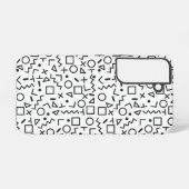 90er Jahre Schwarz-Weiß-Formen-Muster Samsung Galaxy Hülle (Rückseite (Horizontal))