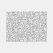 90er Jahre Schwarz-Weiß-Retro-Formen-Muster Fleecedecke (Vorderseite (Horizontal))