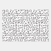 90er Jahre Schwarz-Weiß-Retro-Formen-Muster Geschenkpapier Set (Vorderseite 2)