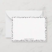 90er Jahre Schwarz-Weiß-Retro-Formen-Muster Mitteilungskarte (Vorderseite)