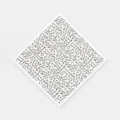 90er Jahre Schwarz-Weiß-Retro-Formen-Muster Serviette (Ecke)