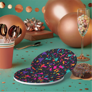 90er Jahre Thema Confetti Paper Plate Geburtstagsp Pappteller