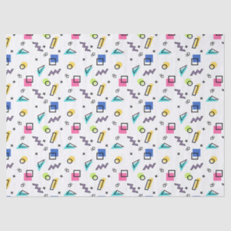 90er Jahre Vibe Simple Shapes & Konturen Tissue Pa Seidenpapier