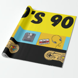 90er-Jahre-Wrapping Paper Geschenkpapier